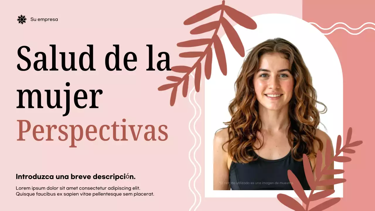 Presentación del anuncio de salud moderna de color rosa