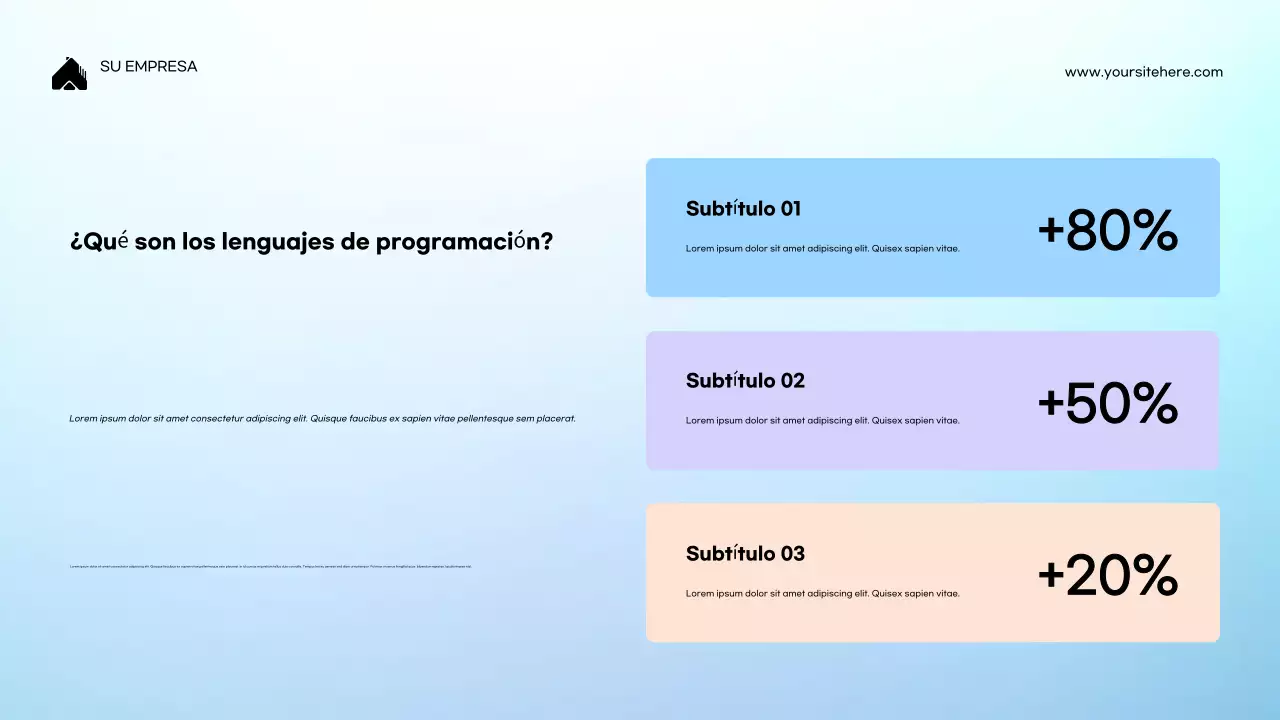 Presentación de la conferencia sobre programación moderna azul