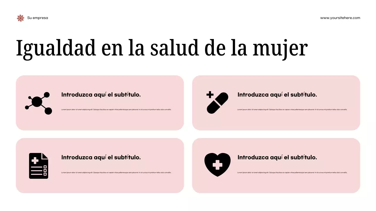 Presentación del anuncio de salud moderna de color rosa