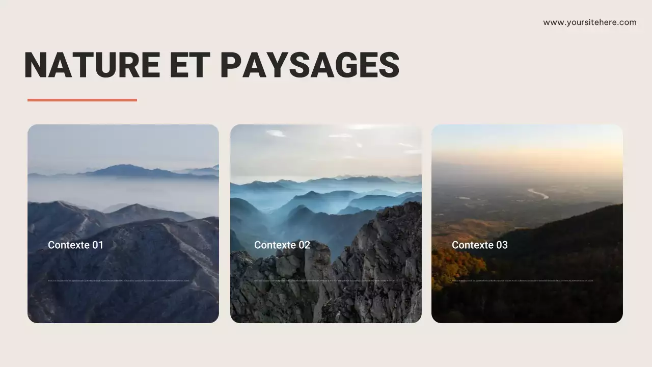 Présentation publicitaire de Brown Rustic Travel