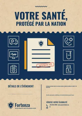 Affiche beige moderne de promotion de la santé