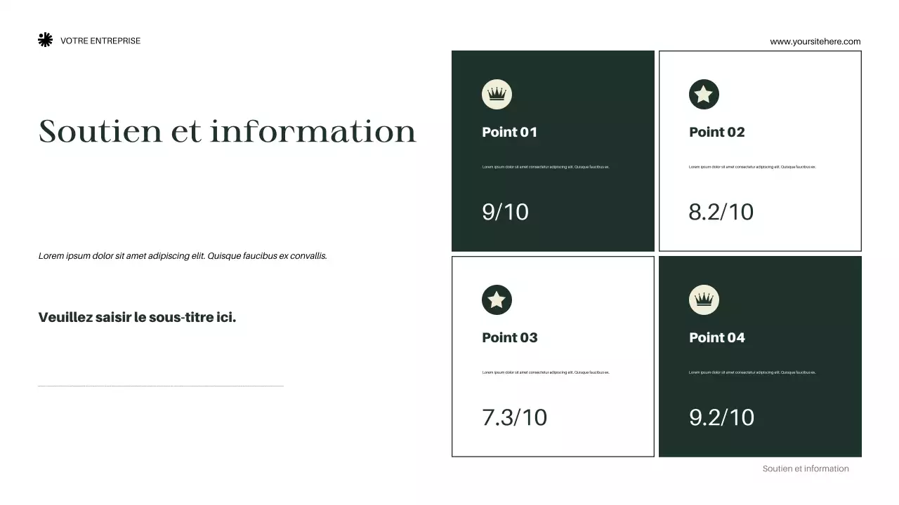 Présentation d'annonce de bien-être vert et élégant