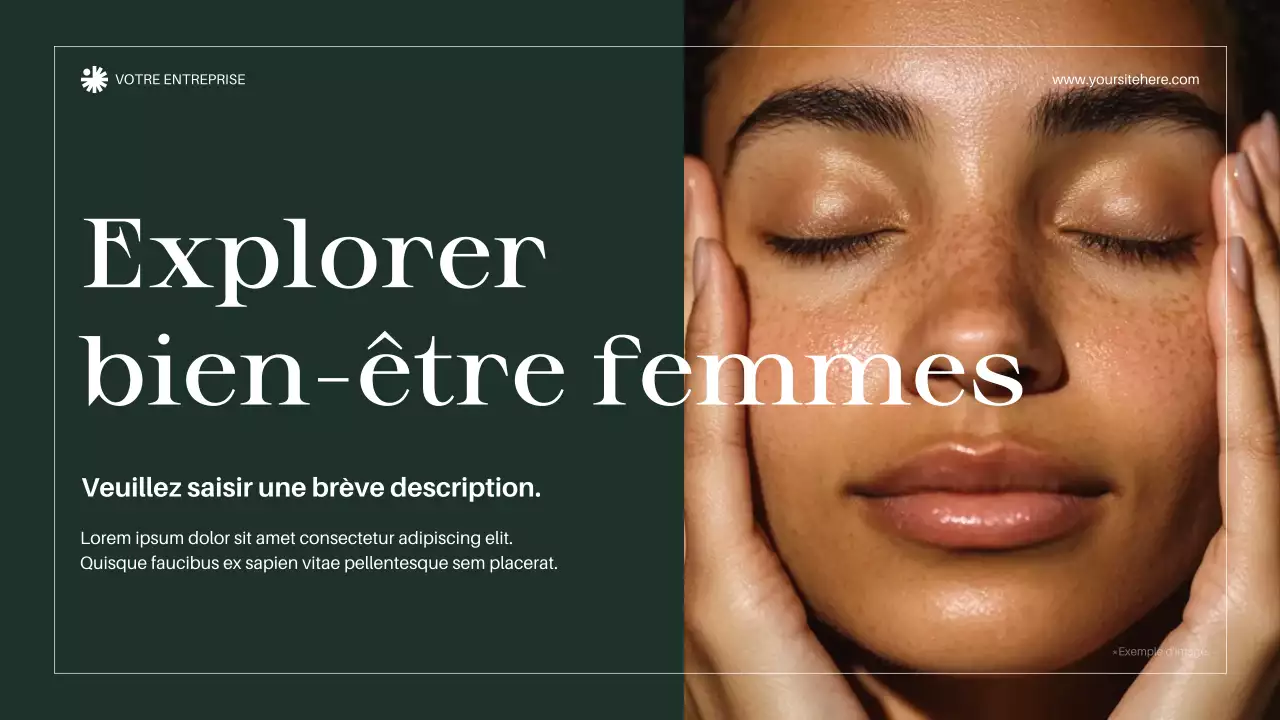 Présentation d'annonce de bien-être vert et élégant