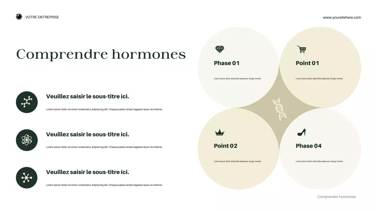 Présentation d'annonce de bien-être vert et élégant