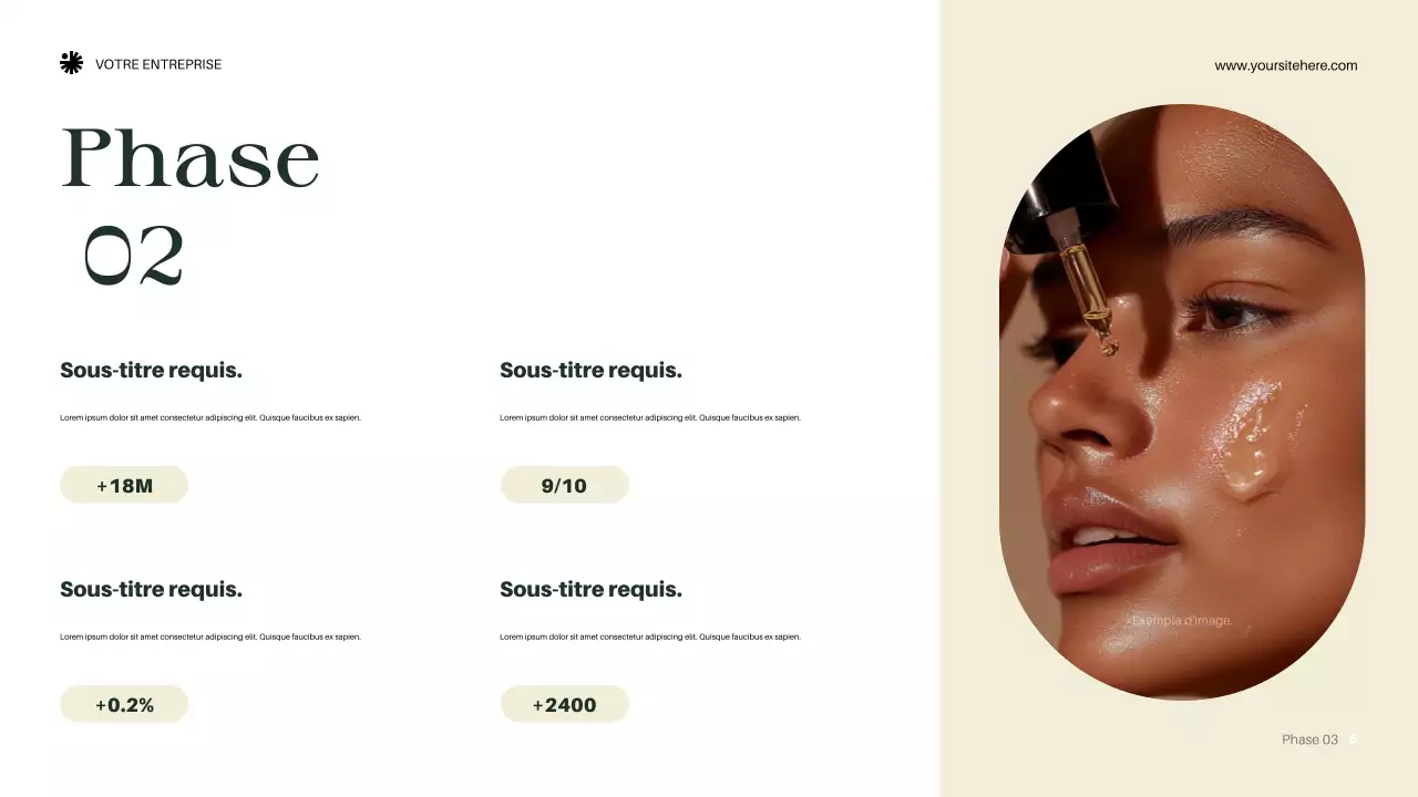 Présentation d'annonce de bien-être vert et élégant