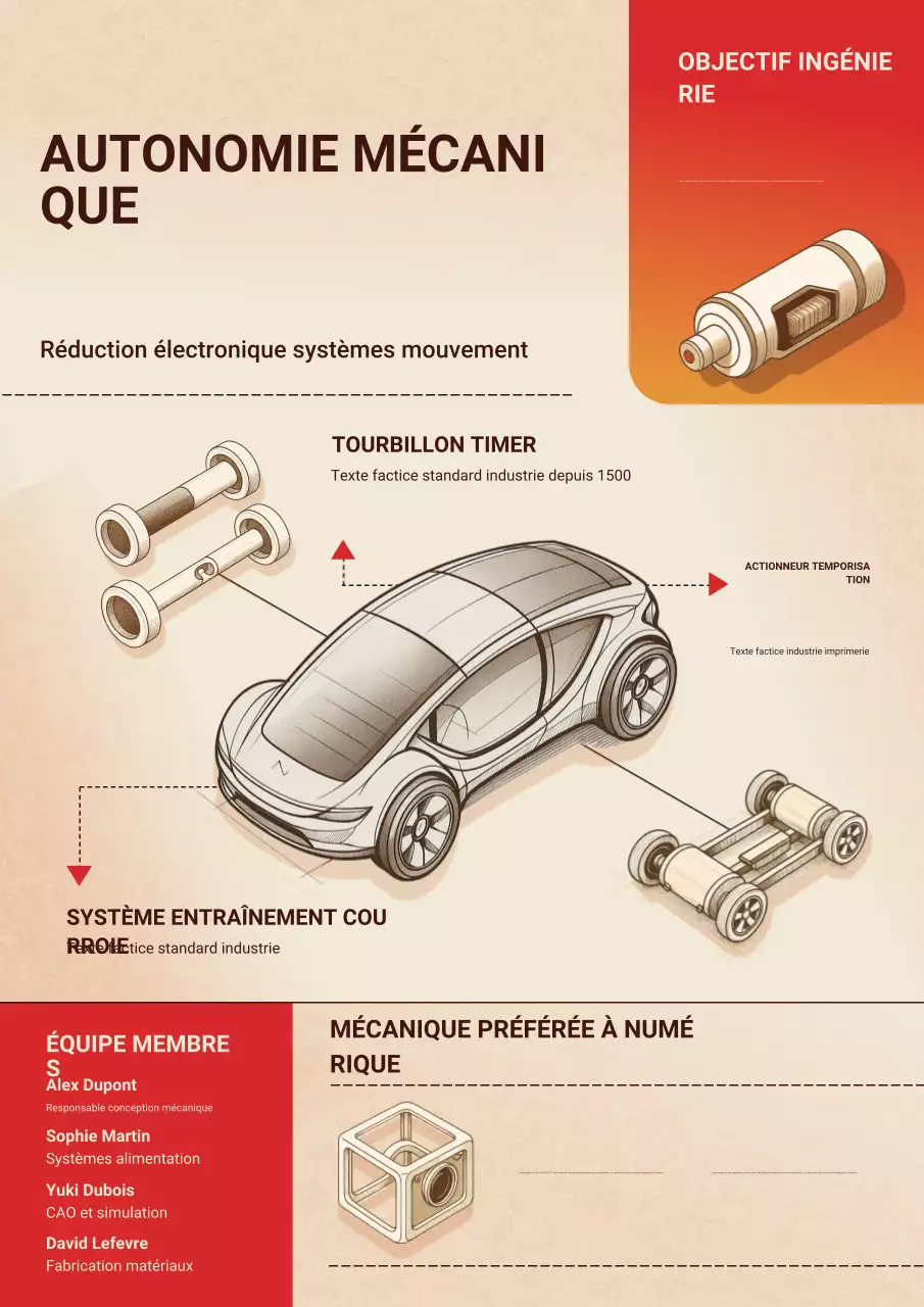 Affiche beige du guide de mécanique moderne