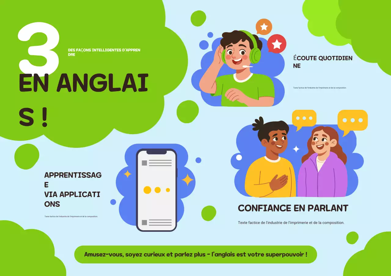Affiche du guide du langage ludique vert