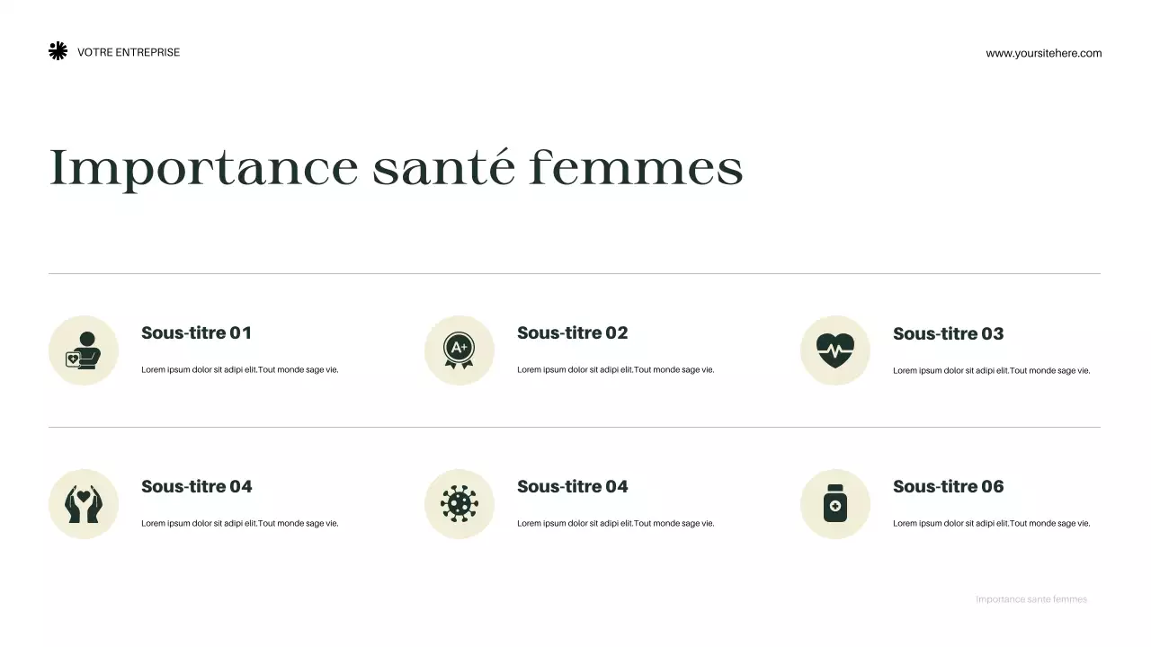 Présentation d'annonce de bien-être vert et élégant