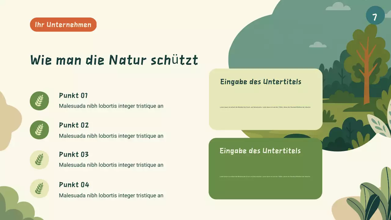 Grünes Cartoon-Tier-Märchenbuch Präsentation