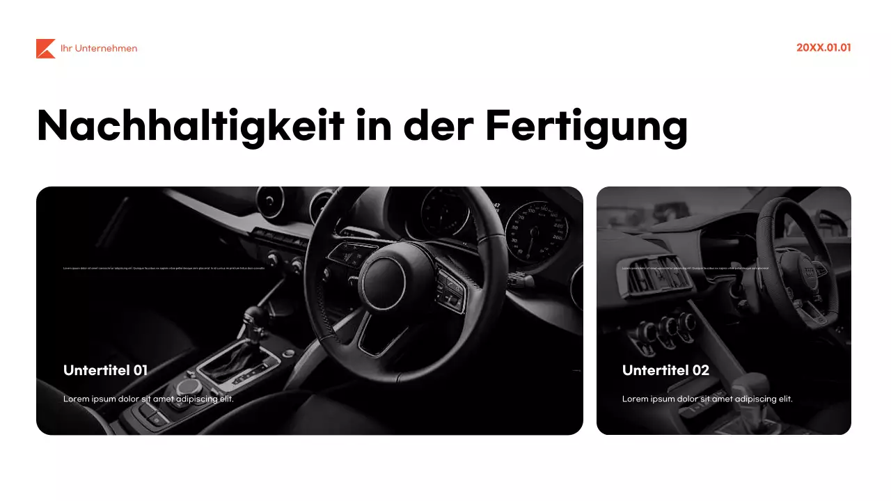 Leitfaden für moderne schwarze Fahrzeuge Präsentation