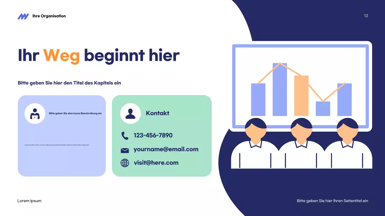 Blaue moderne MINT-Präsentation