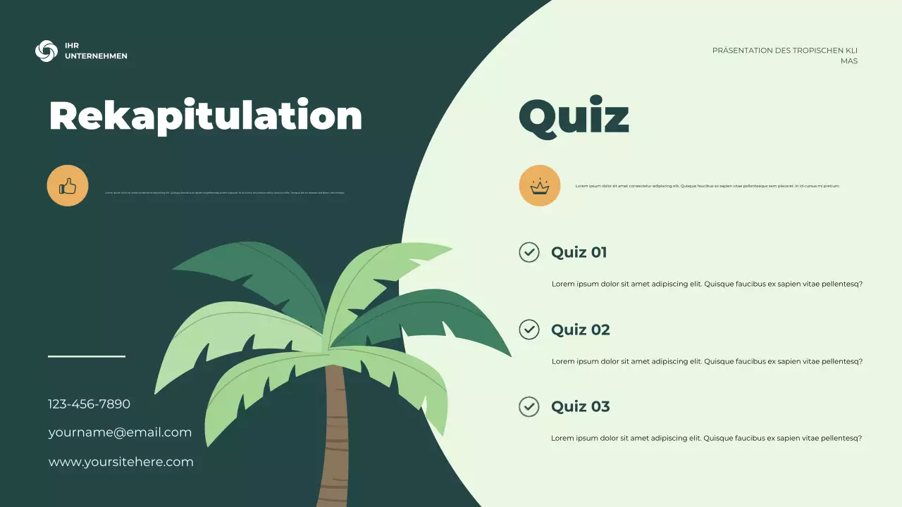 Grüne rustikale Klimainformationspräsentation