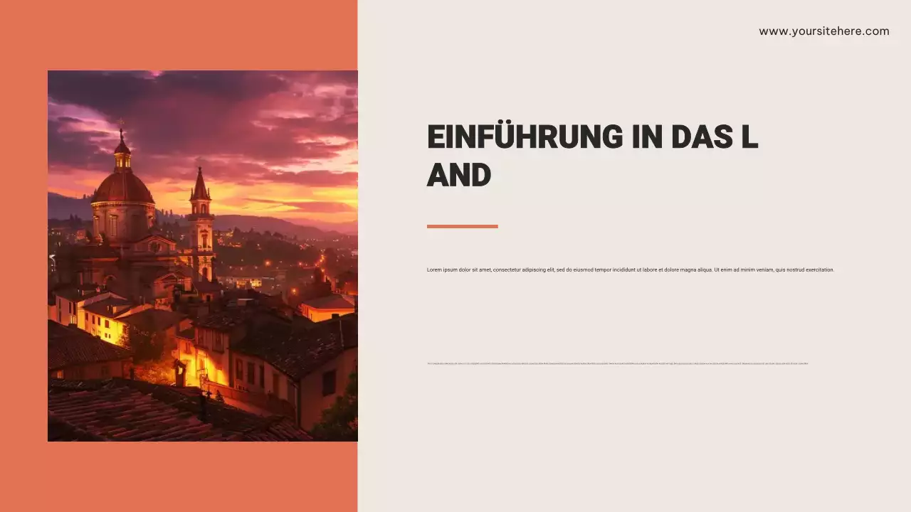 Braune rustikale Reisewerbung Präsentation