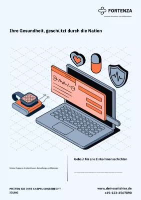 Graues modernes Werbeplakat für das Gesundheitswesen