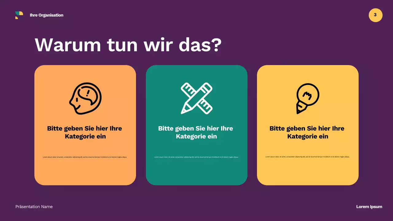 Lila Comic Schulführer Präsentation