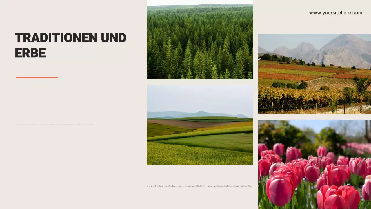 Braune rustikale Reisewerbung Präsentation