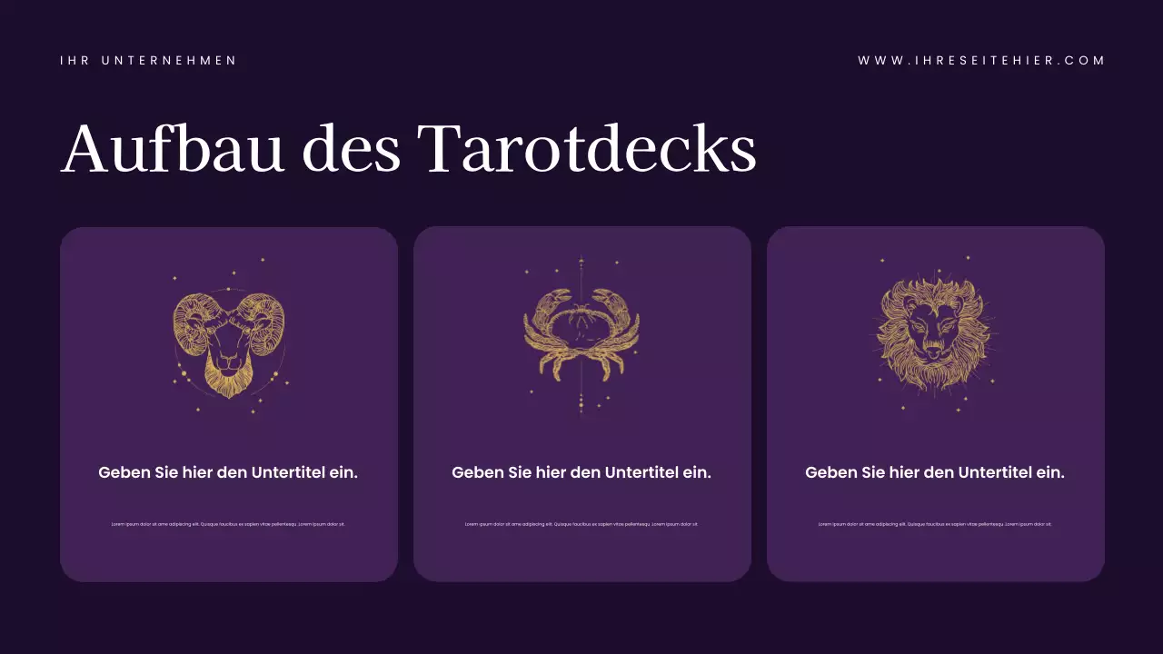 Navy Elegant Tarot Guide Präsentation