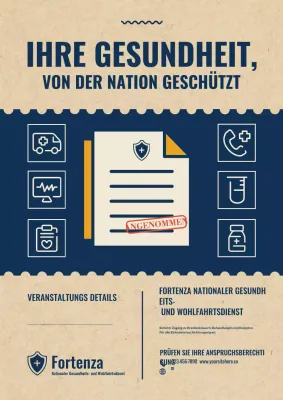 Beiges modernes Gesundheitsförderungsplakat