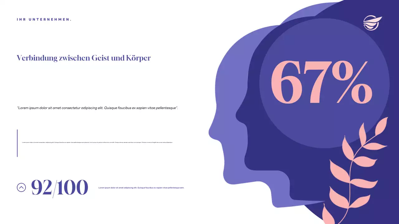 Lila Moderne Gesundheitsankündigung Präsentation