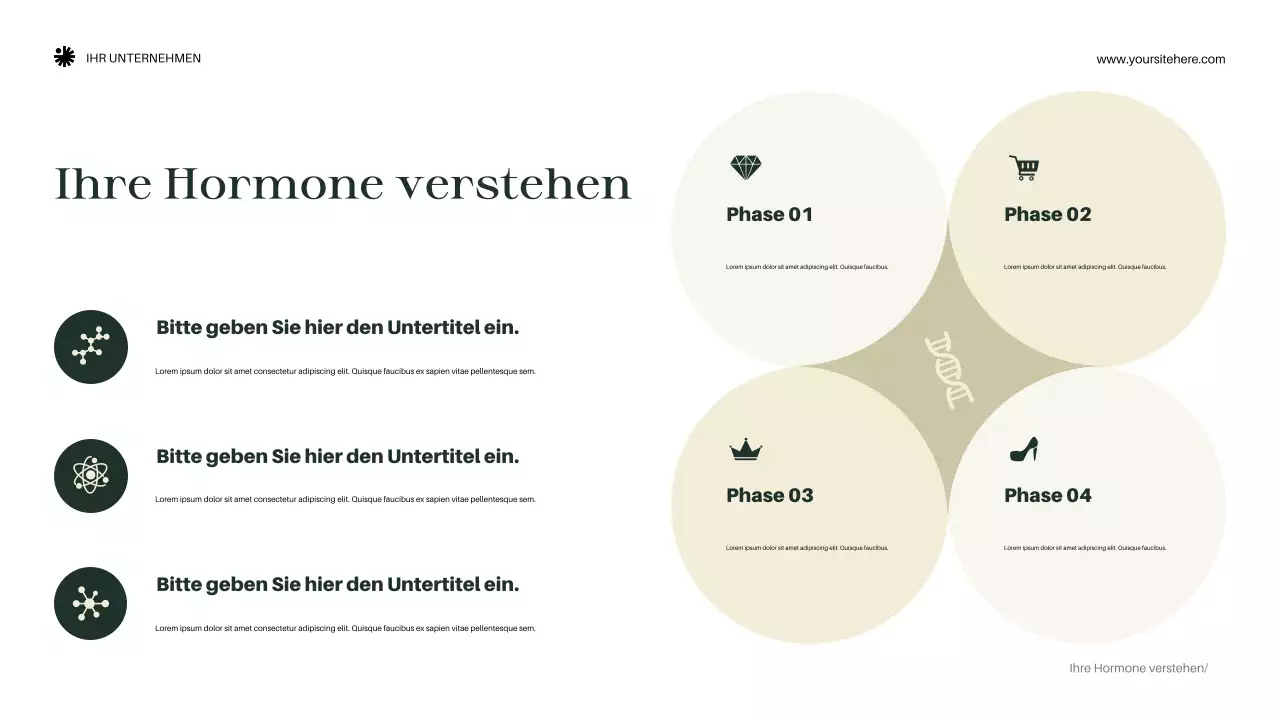 Grüne, elegante Wellness-Ankündigung Präsentation