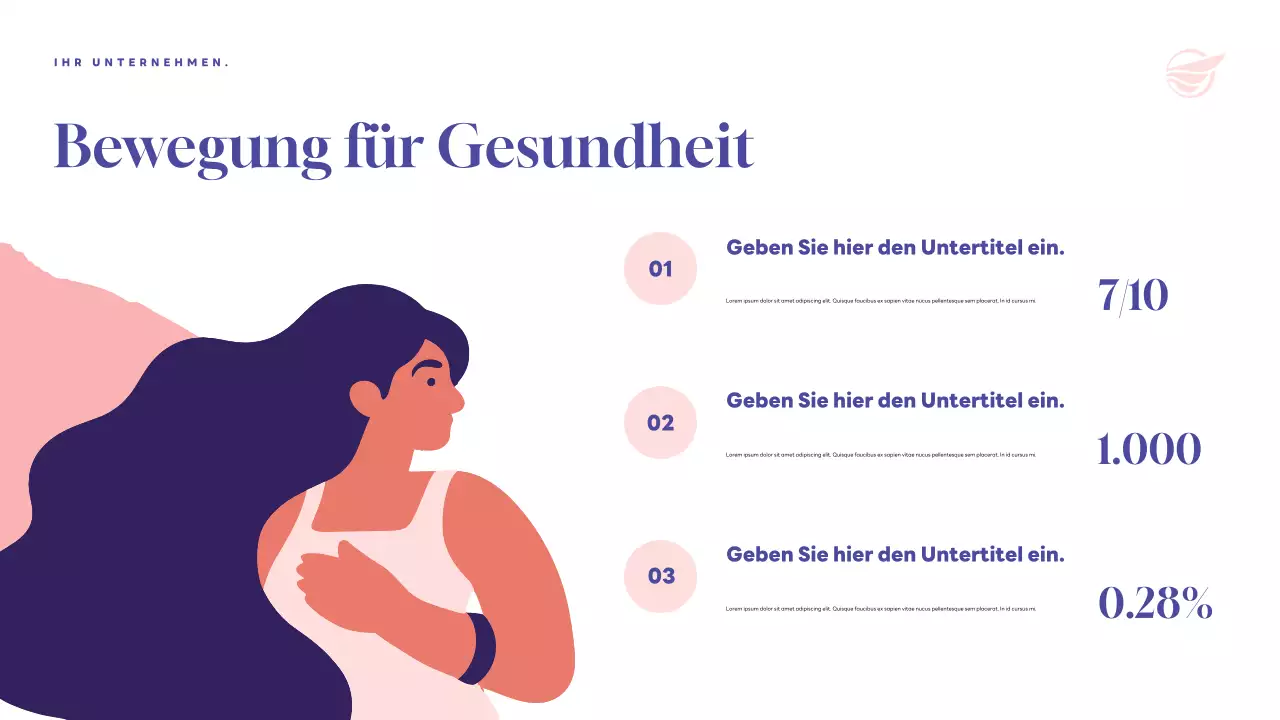 Lila Moderne Gesundheitsankündigung Präsentation