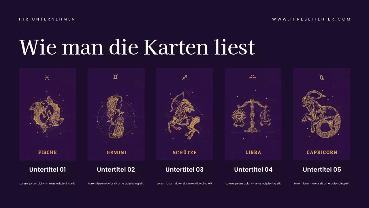 Navy Elegant Tarot Guide Präsentation