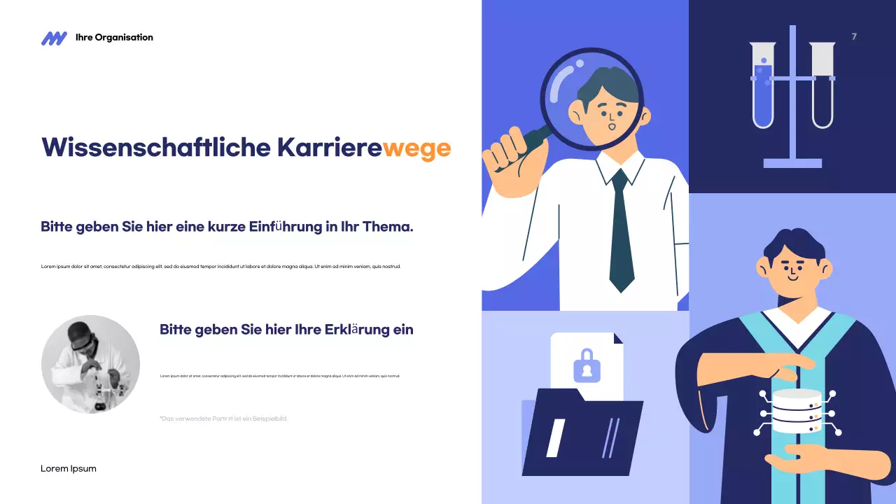 Blaue moderne MINT-Präsentation