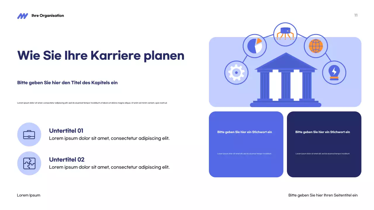 Blaue moderne MINT-Präsentation