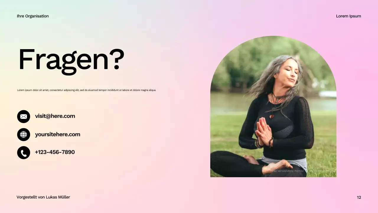 Weißer moderner Wellness-Leitfaden Präsentation