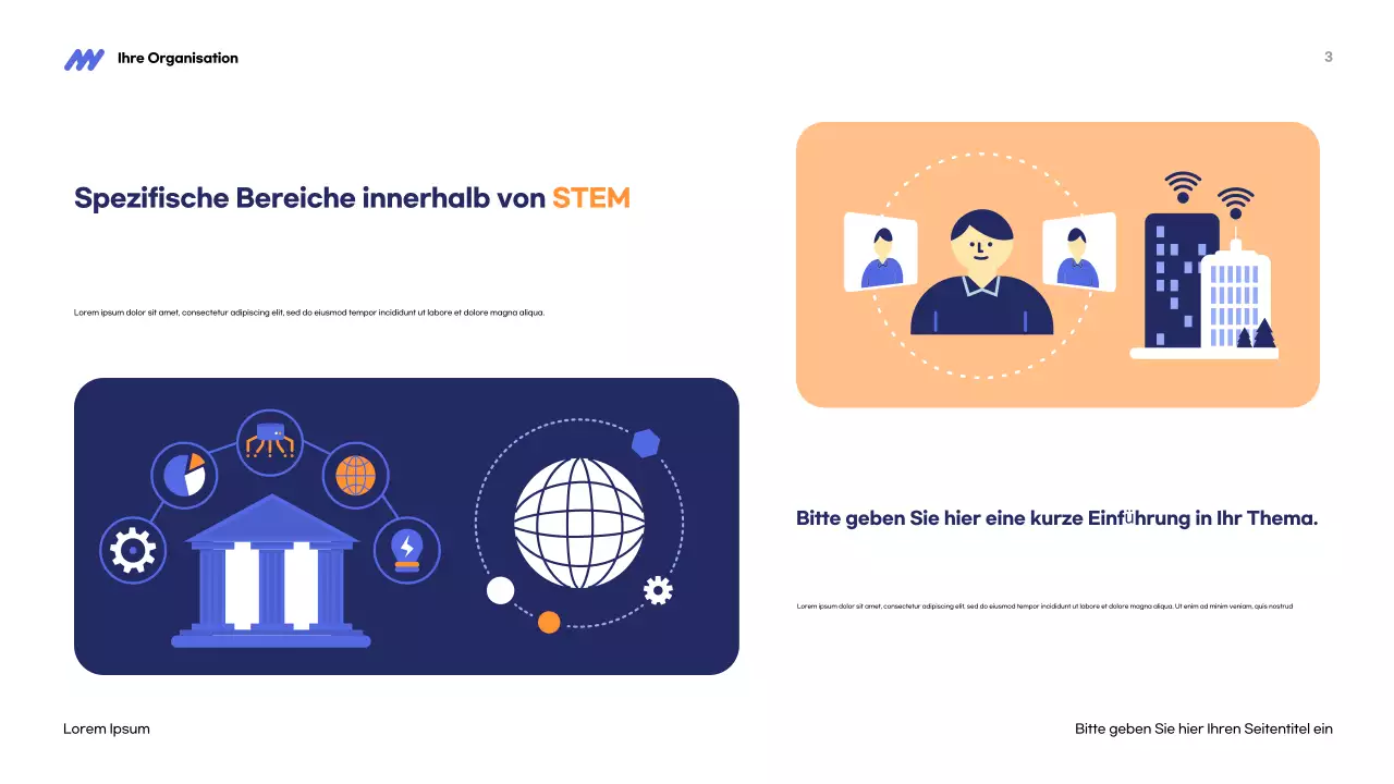 Blaue moderne MINT-Präsentation
