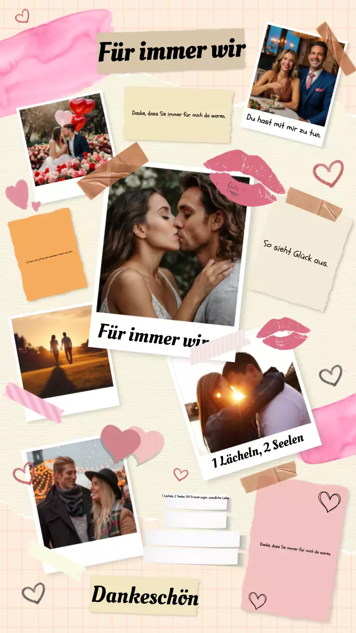 Rosa romantische Liebeseinladung Instagram Story Post