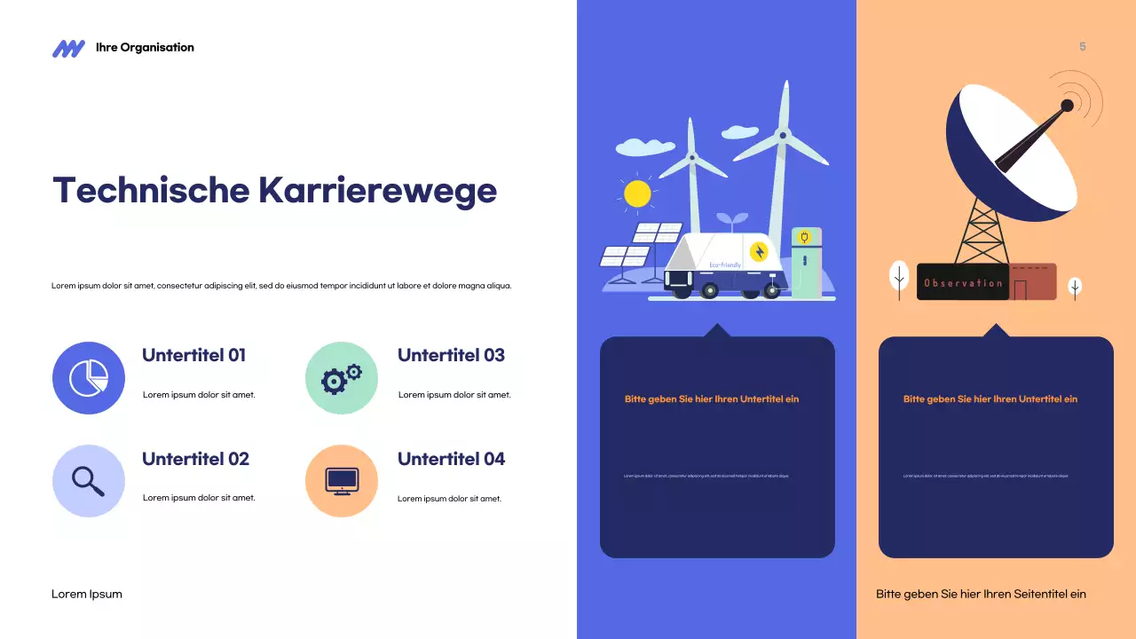 Blaue moderne MINT-Präsentation