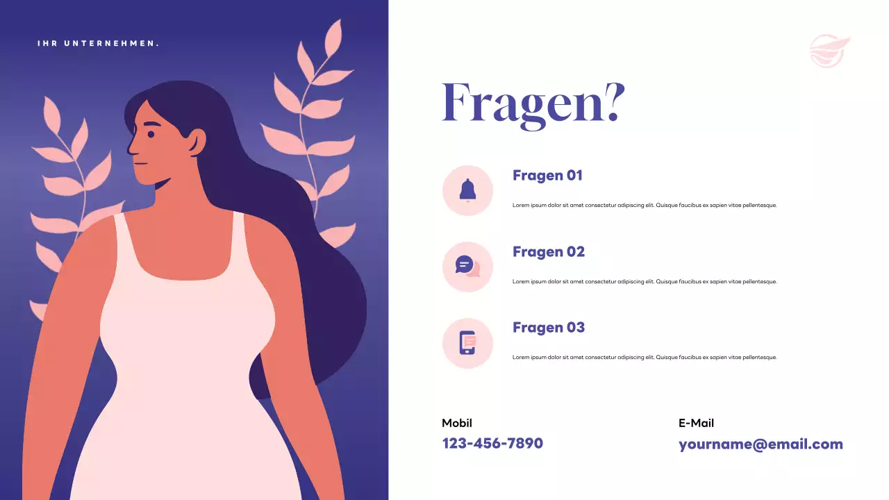 Lila Moderne Gesundheitsankündigung Präsentation