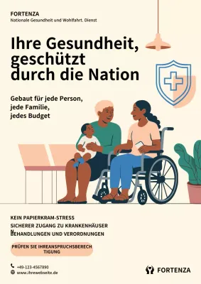 Beiges modernes Gesundheitsförderungsplakat