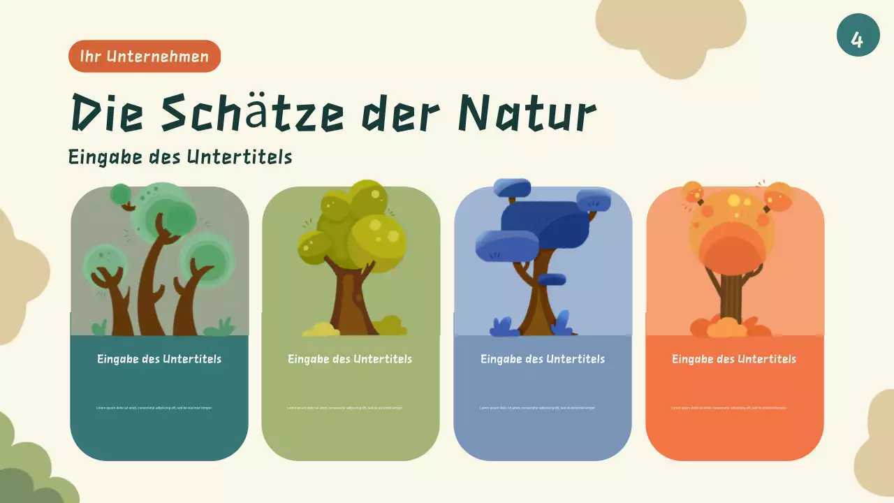 Grünes Cartoon-Tier-Märchenbuch Präsentation