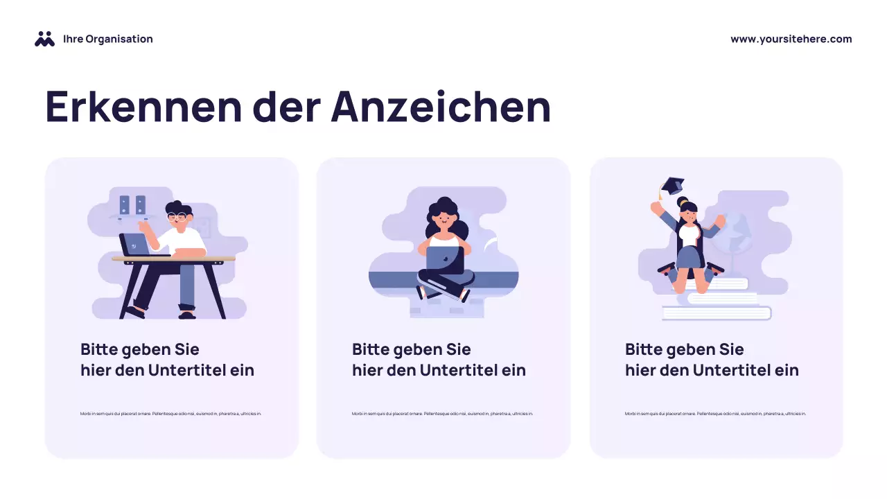 Lila Moderner Leitfaden für psychische Gesundheit Präsentation