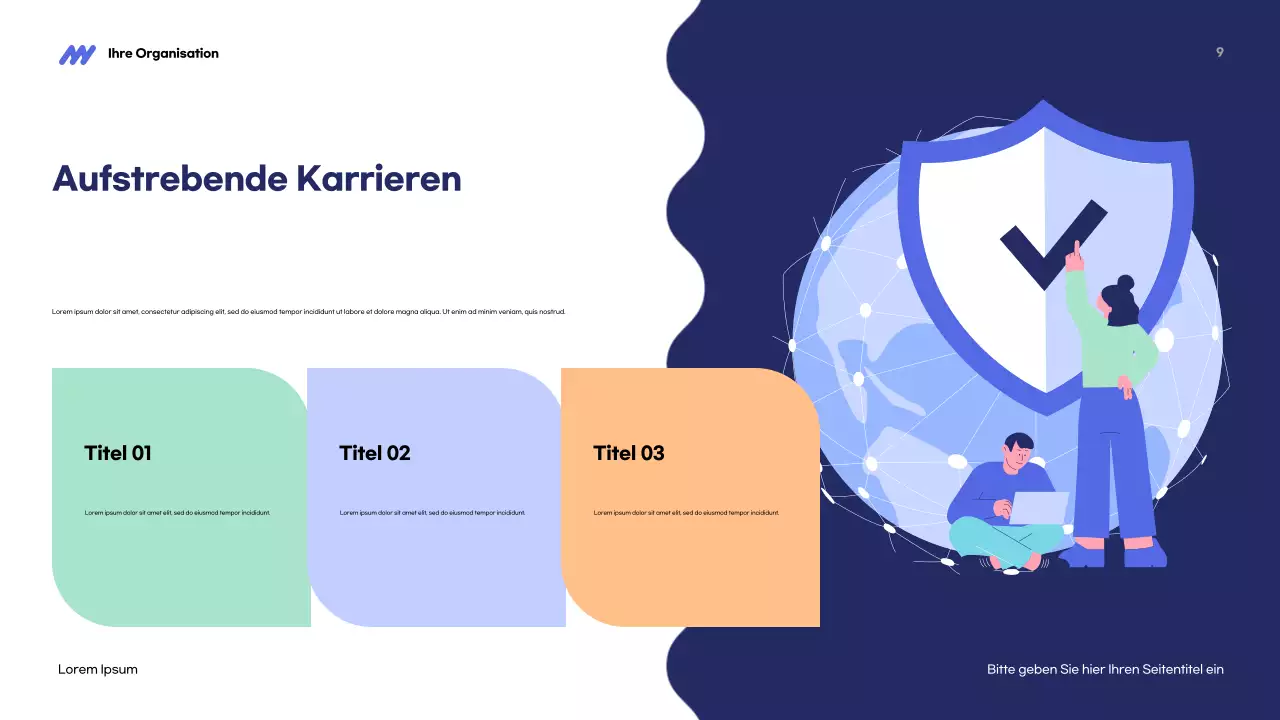 Blaue moderne MINT-Präsentation