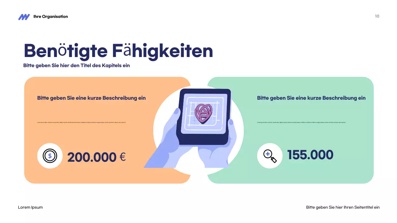 Blaue moderne MINT-Präsentation