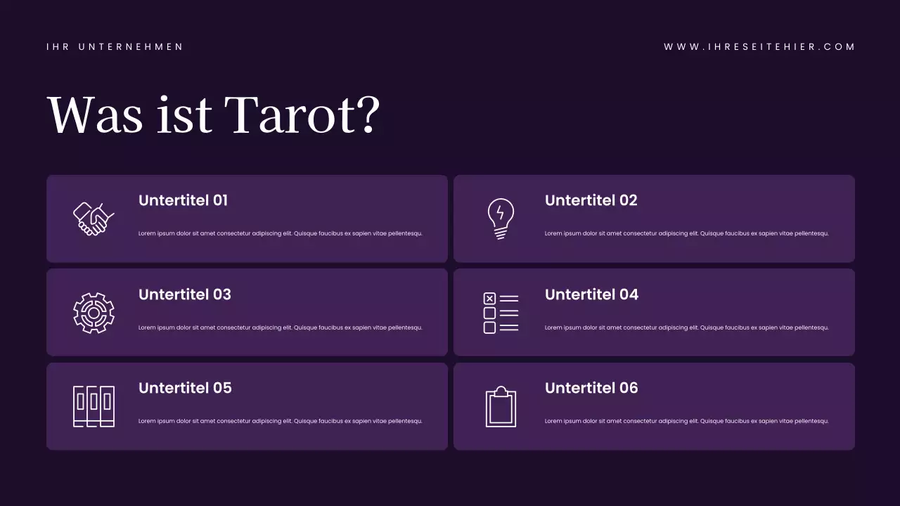 Navy Elegant Tarot Guide Präsentation