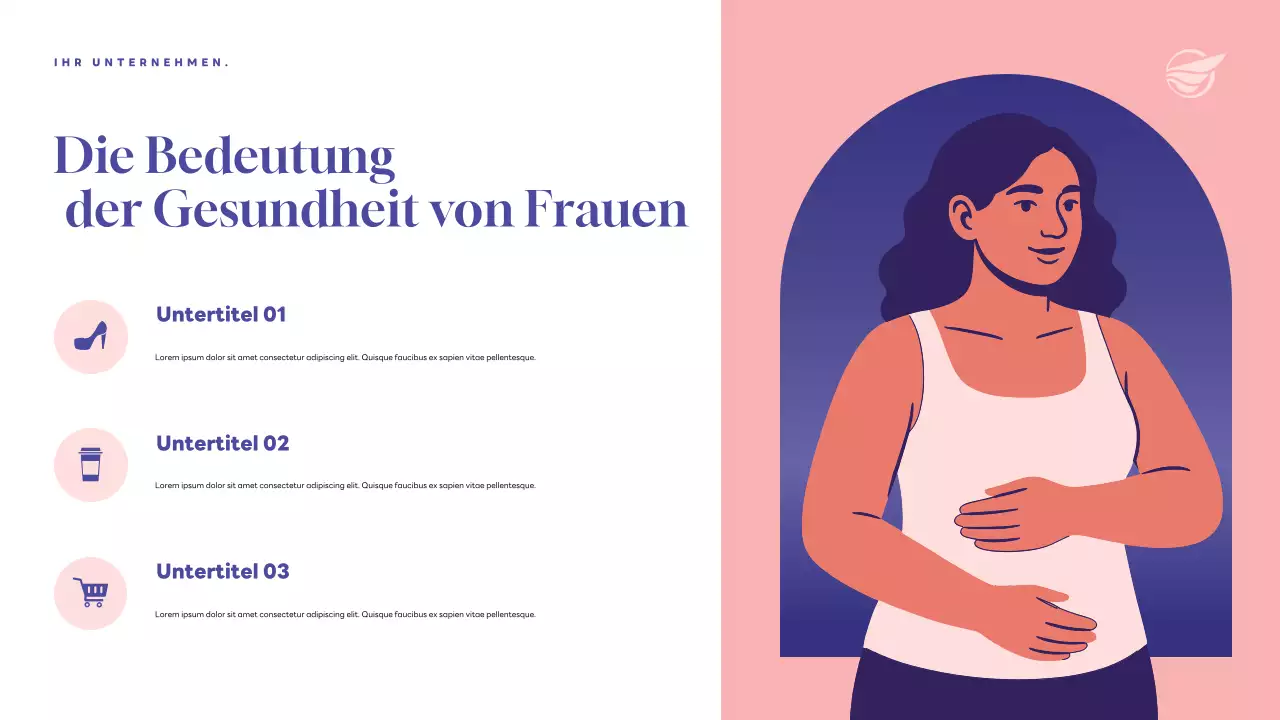 Lila Moderne Gesundheitsankündigung Präsentation