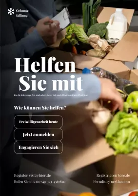 bBown Modernes Charity-Promotion-Webposter