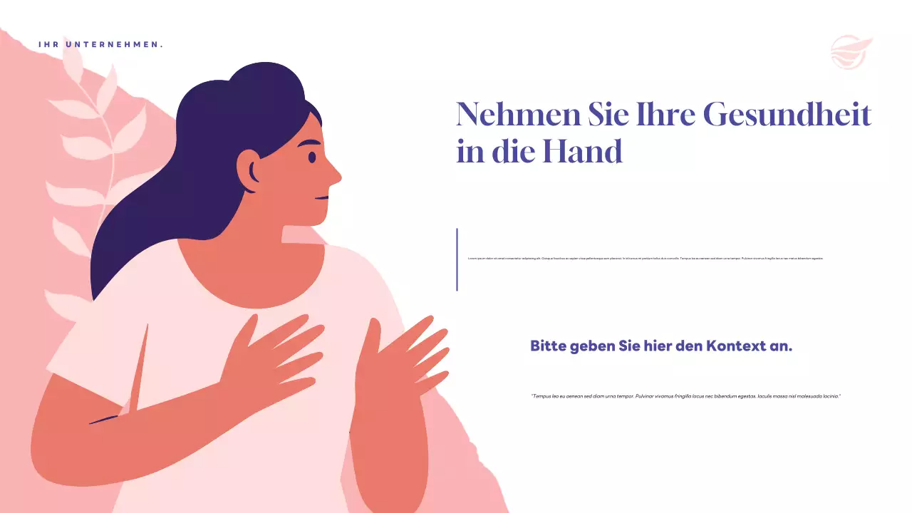 Lila Moderne Gesundheitsankündigung Präsentation