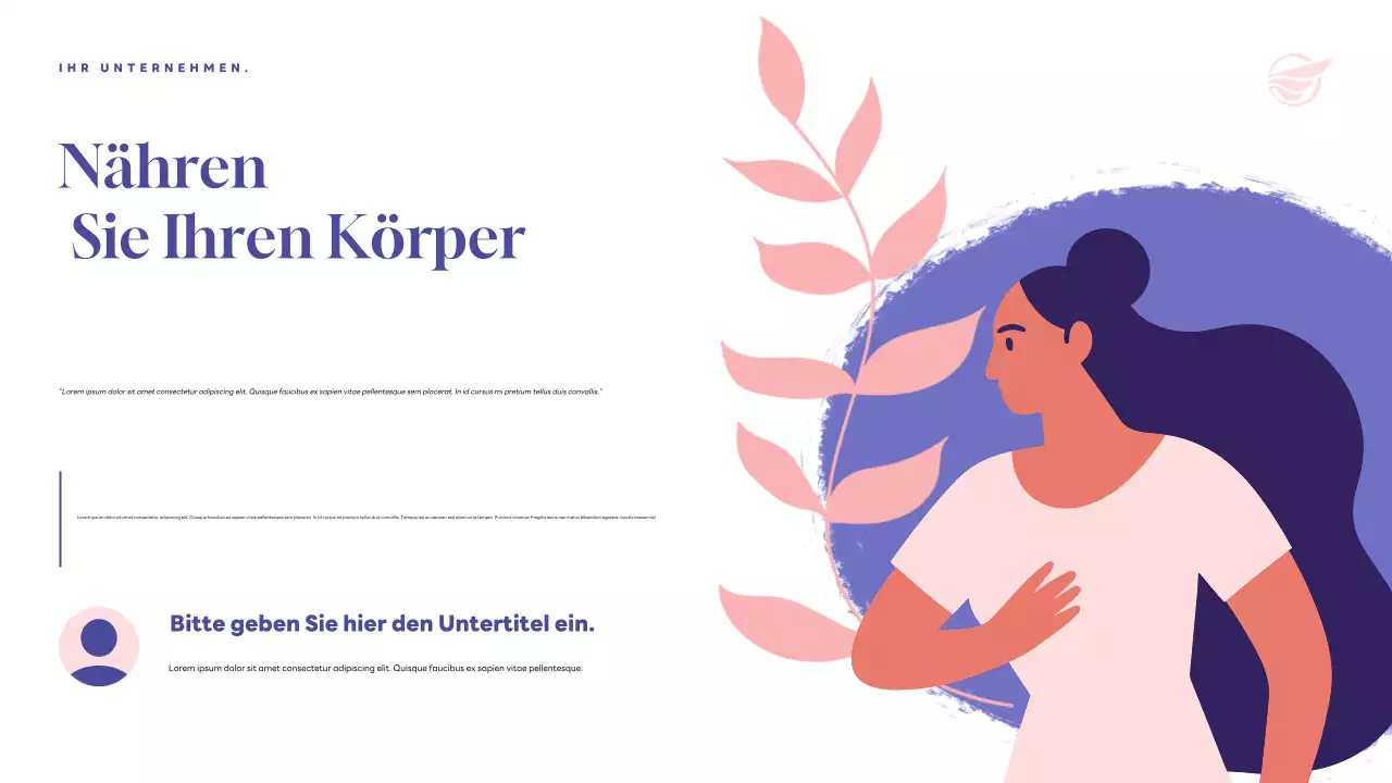 Lila Moderne Gesundheitsankündigung Präsentation