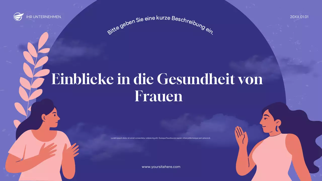 Lila Moderne Gesundheitsankündigung Präsentation