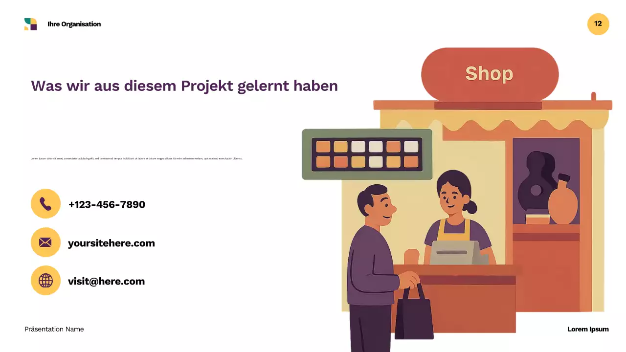 Lila Comic Schulführer Präsentation