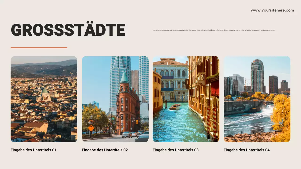 Braune rustikale Reisewerbung Präsentation