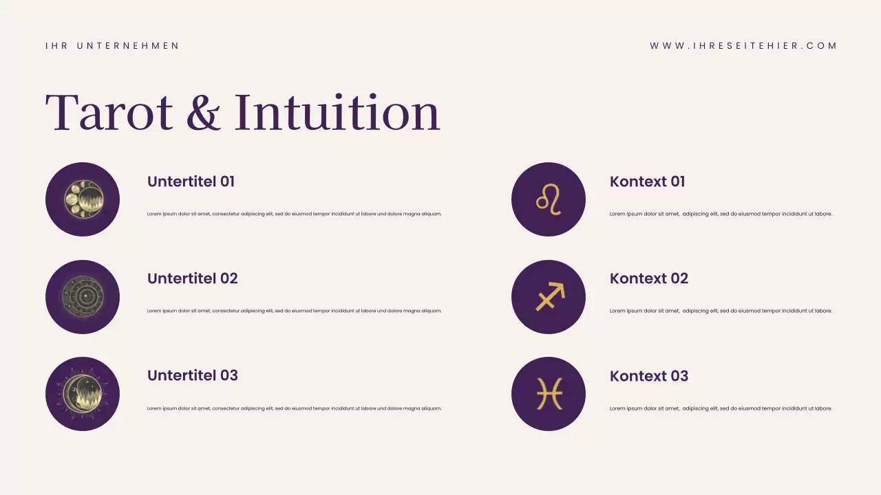 Navy Elegant Tarot Guide Präsentation