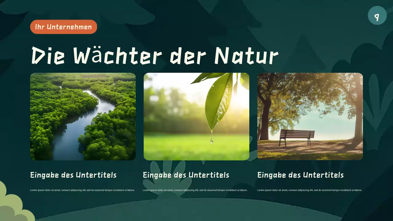 Grünes Cartoon-Tier-Märchenbuch Präsentation