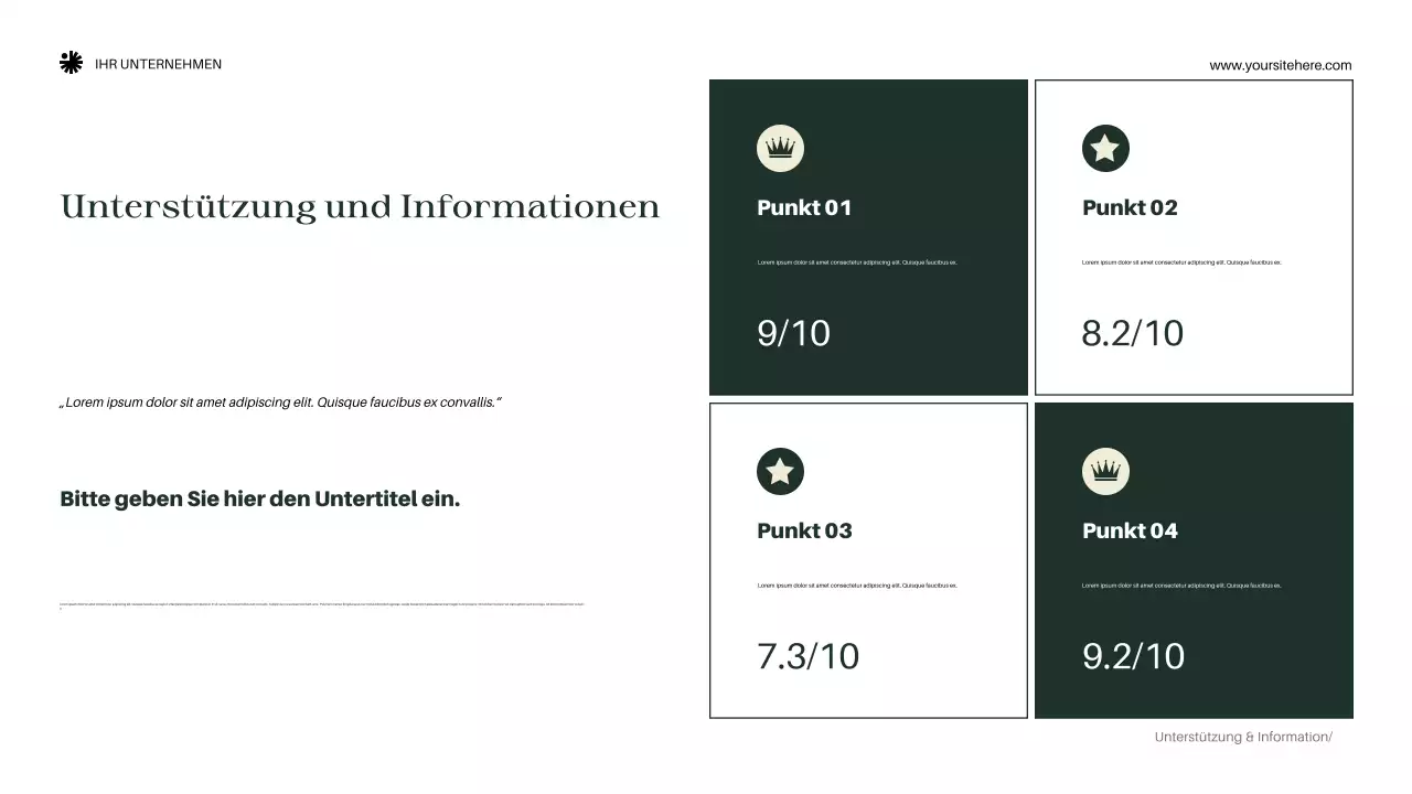 Grüne, elegante Wellness-Ankündigung Präsentation