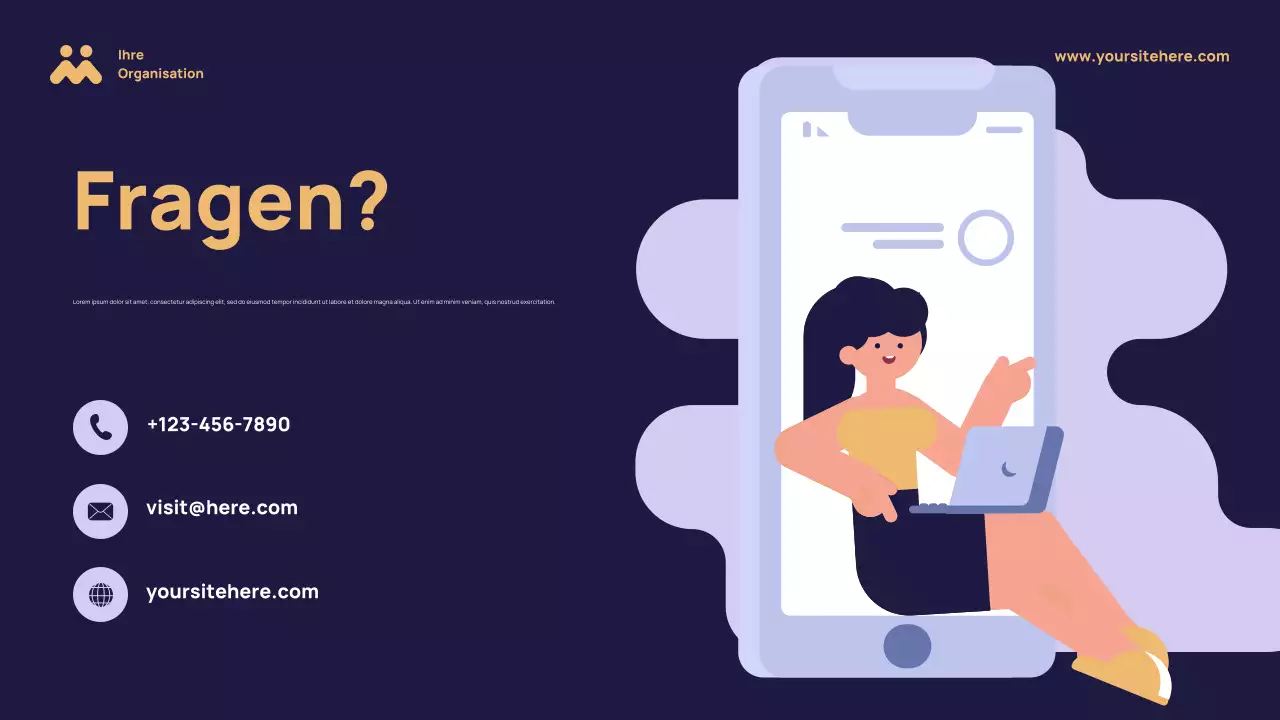 Lila Moderner Leitfaden für psychische Gesundheit Präsentation